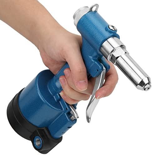 Herramienta Remachadora Neumática, Pistola Remachadora Ciega para Clavos de Aluminio/hierro/acero Inoxidable, Fuerza de Tracción Fuerte, Junta Universal, Inyección de Aceite,