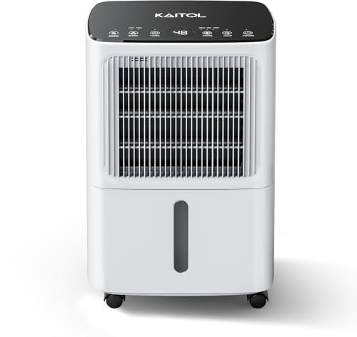 KAITOL Weiß Luftentfeuchter 16L/D,1.6L Wassertank, mit WLAN-APP und Touchscreen, verfügt die Funktionen Entfeuchten/Trocknen/Wasser voll-Erinnerung/Schlafmodus/Auftauen/Luftreinigung.