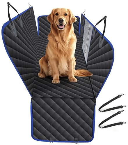 Housse de Protection Voiture Chien, Siège Auto Imperméable avec Fenêtre en Maille et Protections Latérales,Protection Siege Voiture Chien,Facile à Nettoyer Sécurité et Confort pour Votre Animal