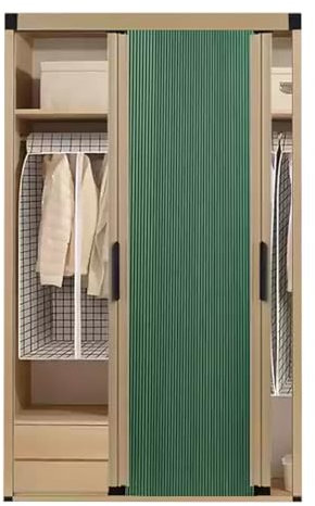 Puerta de acordeón para interiores, corredera de múltiples pliegues para armario, baño y oficina, diseño ajustable de empuje y tracción (80 x 90 cm), solución que ahorra espacio