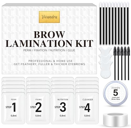 Augenbrauen Lifting Set, 5 PACK Brow Lifting Set für Zuhause DIY, Sofortiger Salon-Effekt für Vollere, Dichtere 3D-Augenbrauen, Einfach in der Anwendung & Lang Anhaltendes Ergebnis