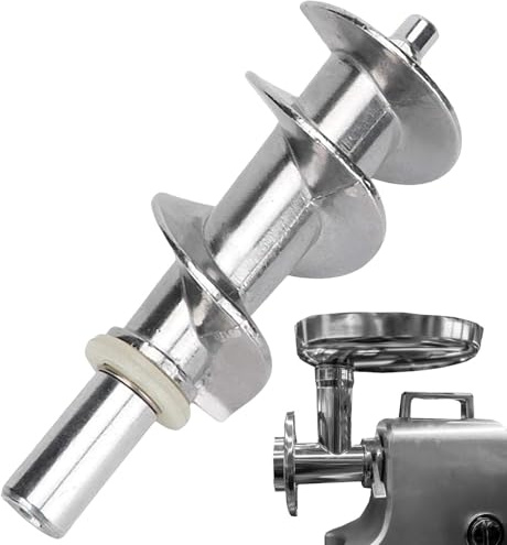 Meat Grinder Screw - Stainless Steel Mincer Screw | Meat Grinder Parts for Kitchen | Safe Food Grinding Screws | Installation Stainless Steel for Electric Mutton Grinding Use