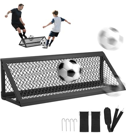 Sturdum Soccer Rebounder Board, 2-in-1 Fußballwand mit 2 Rückprallwinkeln, Fußball-Trainingsgerät für Team & Solo Passing Practice Bounce Back Training