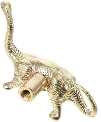 HONITANO Dinosaurier Schrankknauf aus Messing für Möbel und Schranktüren | Goldfarbener Tierknopf, ein Loch, Dekorative Form, für Kinderzimmer und Kommoden