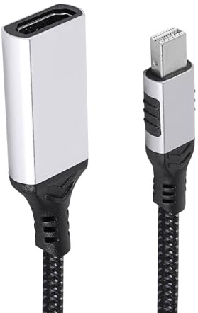 LUIRSAY Câble adaptateur Mini DisplayPort vers HDMI 0,2 m 4K @ 30 Hz Mini DP vers HDMI pour Thunderbolt 2/1, compatible avec i-Mac, Mac-Book, Surface