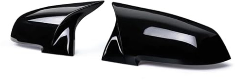 Gehäuse Rückspiegel Passend für BMW 1er, 2er, 3er, 4er und Xer-Serie: Spiegelkappen F20, F21, F87, F23, F30, F32, F36, E84, glänzend schwarz, Seitenabdeckung,(Bright black)