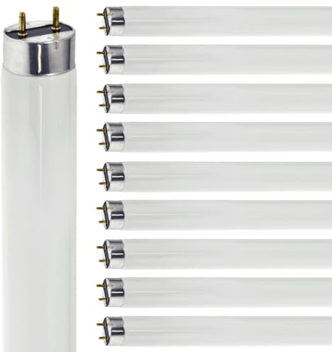 Diodesy- F25T8/841 36 Inch T8 Fluorescent Tube Light Bulb Truetone 25W 4100K Cool White G13 Bi-Pin Base CRI 82 3 Foot Straight Linear Lamp for Under Cabinet Kitchen Sink RV ROHS Compliant Pack of 10