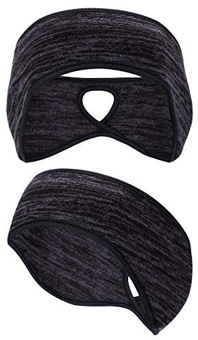 Oumers Fleece Ponytail Headband(1pc), Ear Warmer Polar Fleece Ear Muff Hair Band for Men and Women Winter Running Yoga Skiing Outside Sport