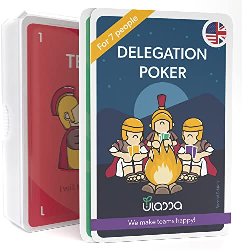 Delegation Poker Karten Set - 3-7 Personen - Für Agile Unternehmen zur effektiven Delegation von Verantwortlichkeiten im Team - Agile Management 3.0 - ENGLISCH Version