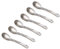 Heim Söhne Juego de 6 cucharas de cristal acrílico, aprox. 12,2 cm, mágicas cucharas para huevos con aspecto de nácar para momentos inolvidables en el desayuno, postres y más, hechas a mano en
