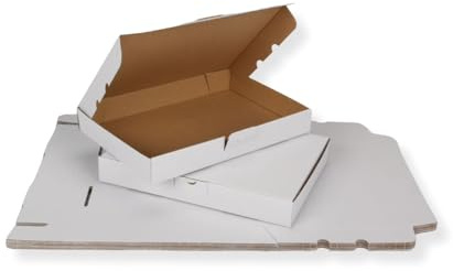 10 St. Maxibriefkarton 350 x 250 x 50 mm DIN A4 weiß Warensendung Faltkarton, Warenpost, Klappdeckelkarton