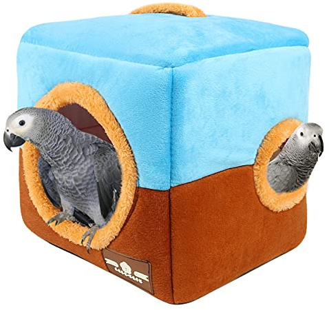 GINDOOR Nichoir pour Perroquet de Grande Taille – Oiseau Chaud d'hiver blottissant à Suspendre pour Oiseaux de Grande Taille, Grotte pour Grands Oiseaux, amazones, perroquets Gris africains, cacatoès