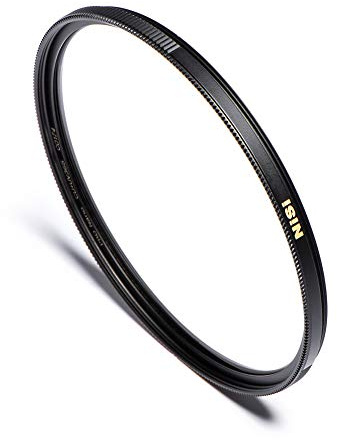 NiSi Filtro UV Pro Nano HUC de 77 mm | Filtro de protección de lente de cámara | Marco de latón moleteado duradero, vidrio óptico transparente, revestimiento nano impermeable | Accesorios de lente de