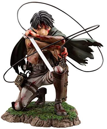 Attacking Giant Figure Staute, Bloody Levi Captain Action Figure Model, Anime Figur Statue Sammlerstück für Desktop Dekoration Fans