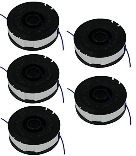 FUBESK String Trimmer Spool Replacement Spool & Line for Spear & Jackson GT450, GT600, N1F-GT-280/450-D, S6030ET Cordless Weed Eater Spools Line-5Pack