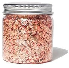 QIUMING Silber Gold Folienflocken Pailletten Glitzer Konfetti Blattflocken für Expoy Harzmalerei DIY Nail Art Folie Dekorpapier