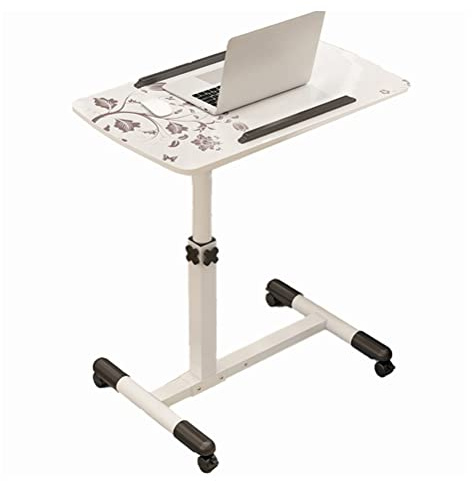 Tragbarer Stehschreibtisch, Höhenverstellbar, Mobiler Laptop-Sitz-Steh-Wagen, Winkel Und Rollender Klapptisch Mit Rollen Über Dem Bett (B)