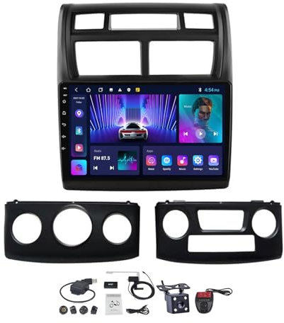 Android 12 Car Radio Stereo NAVEGACIÓN GPS para Kia Sportage 2 2007-2009 9 Pulgadas Pantalla táctil Coche incorporada Carplay Android Auto/FM RDS Dab+/BT/Control del Volante (Size : M100CP)