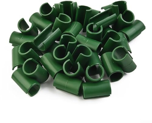 Lot de 50 clips de connexion réglables pour treillage de plantes, piquets en plastique pour jardin, boucle de connexion (16 mm)