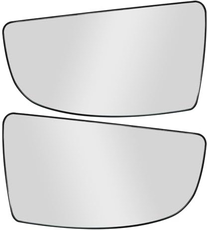 Ollanoos 1 Pair 1855102 1855103 Lower Rear View Mirror Glasses Passenger and Driver Side Rearview Door Wing Mirror Glass Replacement for Ford Transit MK8 2014-2023 Left and Right