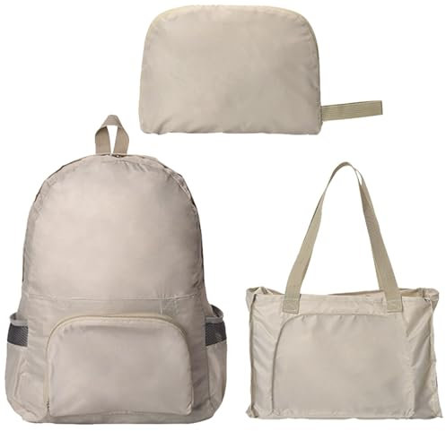 CENCERY Ultraleichter, faltbarer Rucksack, wasserabweisend, Wanderrucksack, Rucksack-Tasche, Camping-Rucksack für Damen, Herren, Kinder, Reisen, Wandern, Camping, Klettern, Spazierengehen (grau)