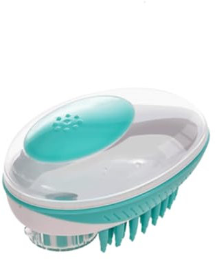 DRESSOOS 1stück Pet Massage-haarwaschbürste Für Hunde Und Katzen Ergonomisches Design Grün Sanfte Massagefunktion Für Fellpflege Und Badeerfahrung Geeignet Für Mittelgroße Und Kleine