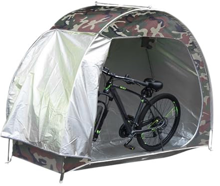 LJPZYOY Bicycle tent forBike Shed Storage Tent for 2-3 Bikes,Water Resistant Anti-Dust 210D Oxford Fabric Bicycle Cover Shelter With Doors Large Storage Space for Home Garden