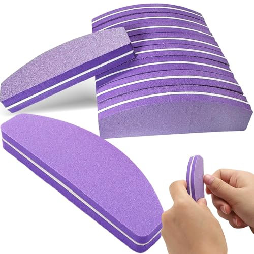 Pulidor Uñas,10 Piezas Buffer para Uñas Esponja de Grano 100/180 Limas de Pulido Bloques de Lijado Bloque de Lima Para Uñas Bloque Pulido Uñas Profesional para Uñas Gel y Acrílico (Púrpura)