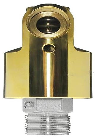 Drehdurchführung, Messing Drehdurchführung, HD20 HS20 3/4 Zoll Drehgelenk, 360 Drehgelenk, Wasser-Luft-Öl-Drehkupplung, Universal-Anschluss, Messing-Rotationsverschraubung(HD20 left thread)