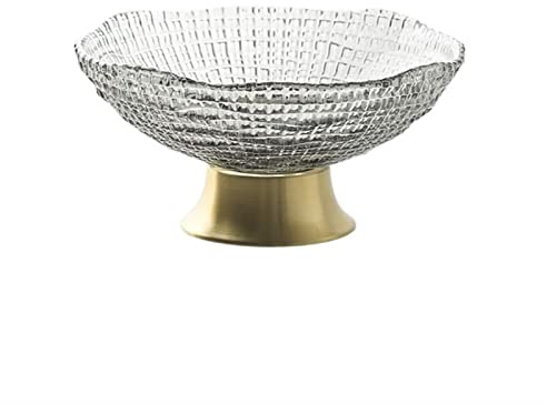jul serveringsfat ， Fotskål Kristallskålar for dekoration Julfrukt Dekorativt godisfat i glas Stor godisskål Heminredning(Grijs,S)