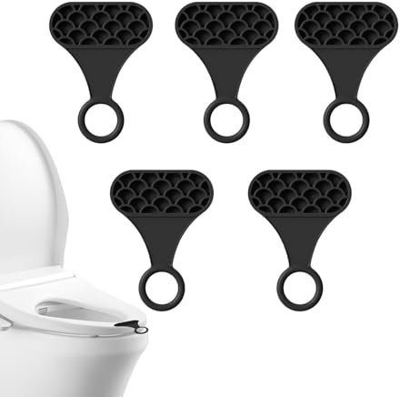 Vuggdt WC-Sitz-Halter-Clip, Toilettensitz-Heber, Toilettenöffner, selbstklebender Toilettensitz-Deckelheber, Toilettendeckel-Hebegriff für öffentliche Orte, Toiletten vermeiden