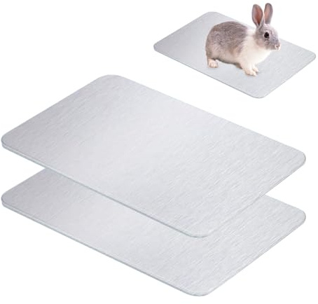 Riisoyu 2PCS Tapis rafraîchissant pour Animaux de Compagnie, 30x20 cm Coussin de Refroidissement Lapin Plaque de Refroidissement en Alliage d'aluminium pour Petits Animaux Cochon d'Inde Chinchilla