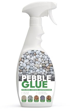 POLYBOUND 1L Pebble Glue® – Resin Gravel Glue for Water-Based Stones, Bark, Patios, & Mulch for Garden Paths – Weather-Resistant Gravel Binder, Last all Seasons – Child & Pet Safe, Ready to Use