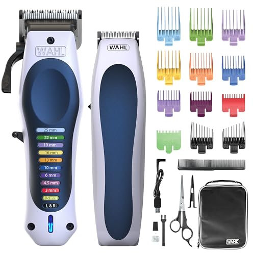 Wahl Clipper Kit Combi Cordless Lithium, Full Haircut Kit, Taper Lever for Control of Cutting Length, Ulta Powerful Battery, Finishing Touches & Beard Maintanence, Scissors & Hair Comb