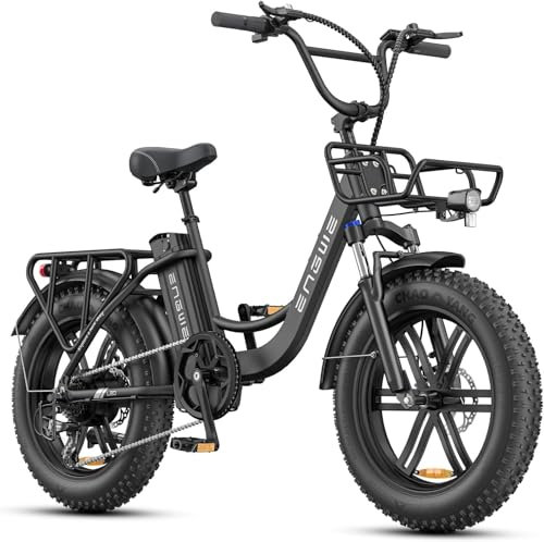ENGWE L20 BOOST Electric Bike, 20‘’ ×4.0‘’ Fat Tire E-Bike for Adults 7 Speeds, 250W Motor 48V 13AhRemovable Battery Range up 120 km (Black)