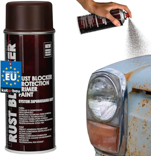 KOTARBAU® Sprühlack Rostschutz für Metall 400 ml Braun RAL 8017 Lack Spray Zinkspray Rostschutzfarbe für Gartenzaun Tore Metallfarbe Sprühfarbe Spraydosen Farbspray Sprühdose DIY