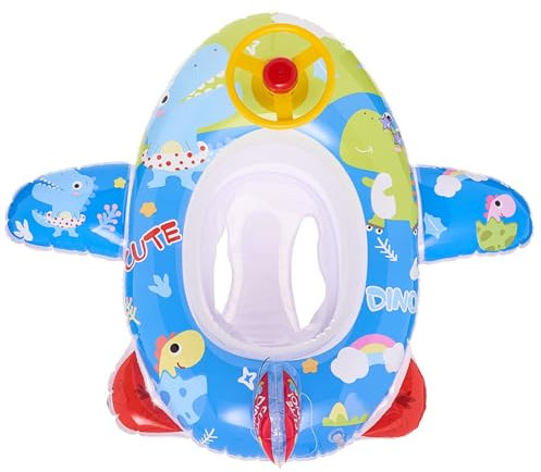 Anneau de Natation de Bébé Bouée Siège de Piscine Gonflable Piscine Anneau de Bain pour Enfant en Forme d'avion avec Volant pour Piscine Plage Bateau Gonflable pour Enfants à partir de 1 à 5 Ans