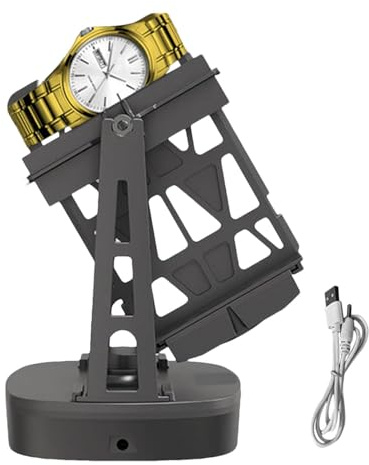 Cargador automático para relojes - Base motorizada para mantener la carga mecánica activa Relojes con portátil y estructura | Soporte funcional para coleccionistas, Ausstellu