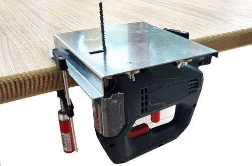 Mesa de sierra de calar con guía para cortes de sierra manual sin degradados