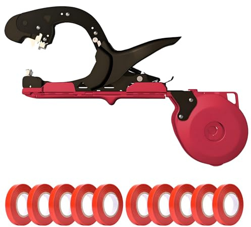 Machine à relier pour le jardinage - Pour attacher les plantes, l'arrimage et le coude avec ruban adhésif - Idéal pour les légumes et la reliure de livres