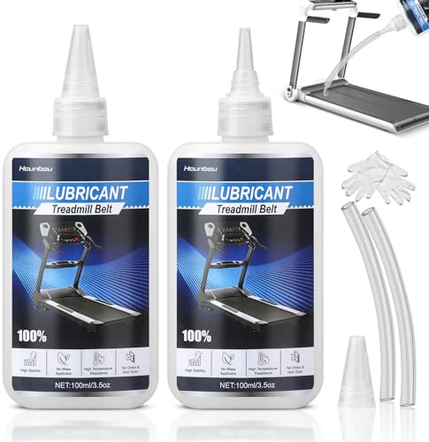 Treadmill Lubricant Oil, 200ml treadmill oil belt lubricant, 100% Pure Silicone Treadmill Lube with Application Tubes - Suitable for Most Treadmill Lubrication - Non-Toxic and Odorless