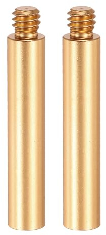 PATIKIL 2 Piezas Varilla De Extensión Roscas Hembra A Macho 1/4-20 Dorado | 2 Piezas, Metálica De 2, 0.31, Accesorio Estabilizador Montaje Tubo Extensor, Aleación De Aluminio Ligero