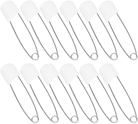 Abaodam 30 Große Sicherheitsnadeln aus Kunststoff Vielseitige Windelklammern für Stoffwindeln Sichere Babynadeln zum Befestigen von Windeln und Babyartikeln
