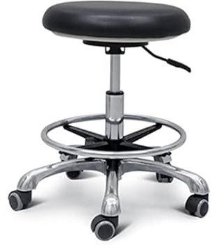 Tandpall medicinsk stol med 360° rotation, justerbar höjd, armstöd, PU-material, professionella salongsmöbler för assistenter