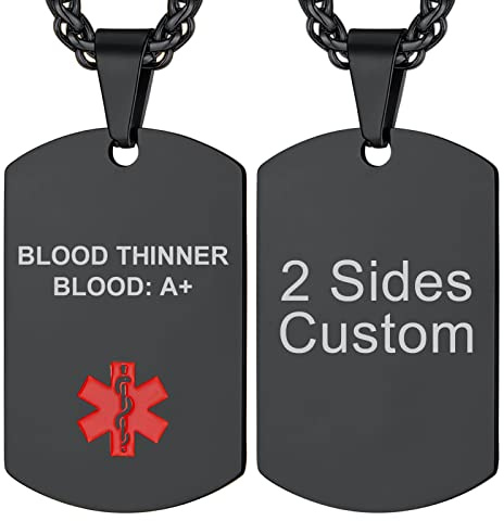 Supcare Vatertagsgeschenk Herren Personalisiert Dog Tags Halskette, Erkennungsmarke Hundekette Anhänger Gravur Name Text Edelstahl Militär Armee Kette Hund Necklace Modeschmuck für Frauen Jungen