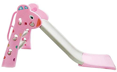 WDW Kids First Slide New Deer Design Childrens Indoor Outdoor Garden Toy Climbing Slide Steps - (Pink)