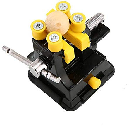 Sculpture L'outil du Bois Micro Gravez Vise Travail du Bois à la Main ToolAluminum en Alliage Etau avec Ventouse Lathe Tool Set (Color : Black Yellow)