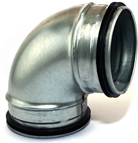 MKK 15° 30° 45° 90° Bogen Wickelfalzrohr Lippendichtung Winkel Gummilippe 80 bis 250 90° Ø 180 mm