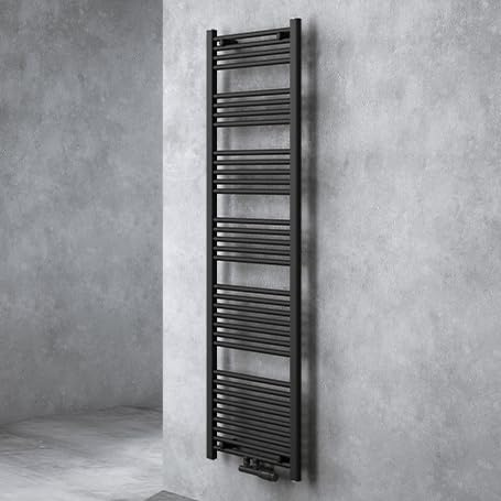 doporro Scaldasalviette Termoarredo da Bagno 180x50 cm per Parete | Colore Antracite, Acciaio al Carbonio, Montaggio a Parete, Riscaldamento ad Acqua Calda, Funzione Portasciugamani
