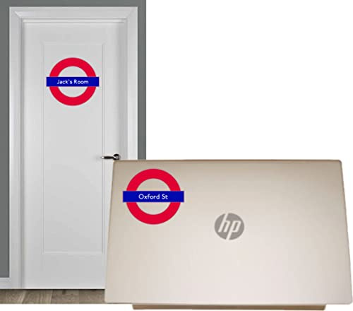 PCSL Customised/Personalised Transport Style Sticker for Laptop Wall Bedroom Window (LDN Tube)